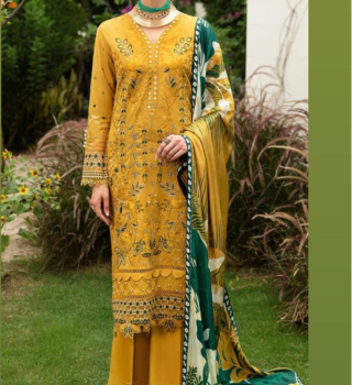 Lawn embroidered collection ideas for eid 2024