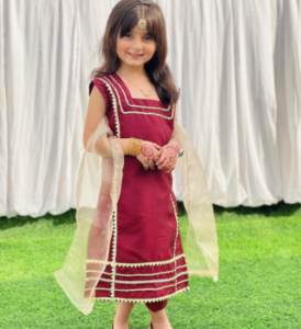 gota lace kids dress