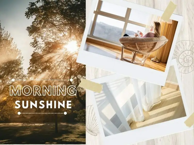 Illustration of morning sunshine therapy as the best home remedies for depression, anxiety, and stress
